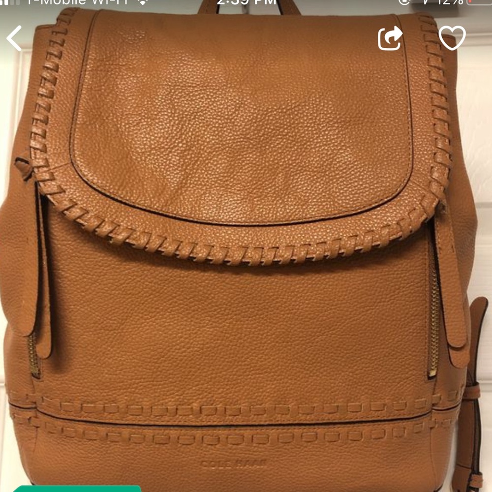 Cole Haan Leather Backpack. Gorgeous bag!